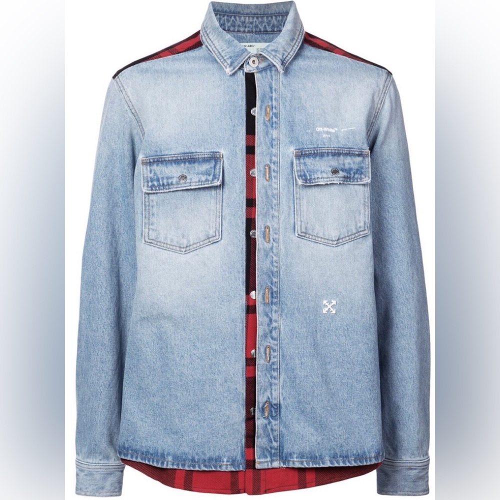 Off white denim jacket like new great quality